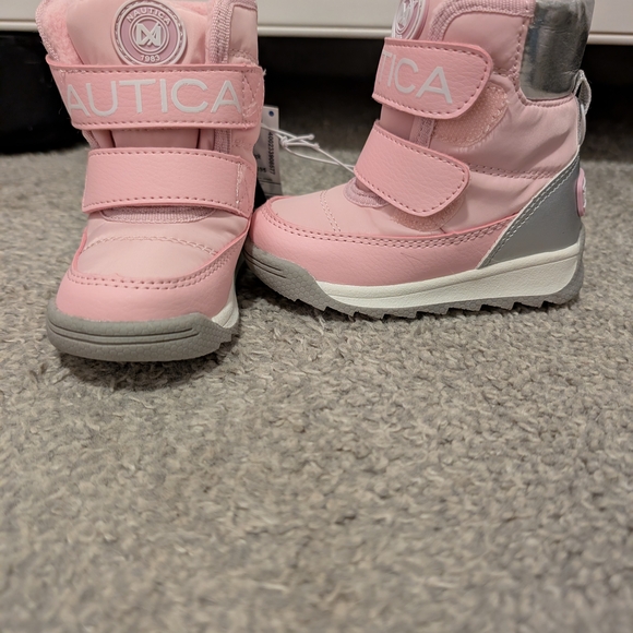 Nautica Kids Pink and Gray Boots - Picture 1 of 5
